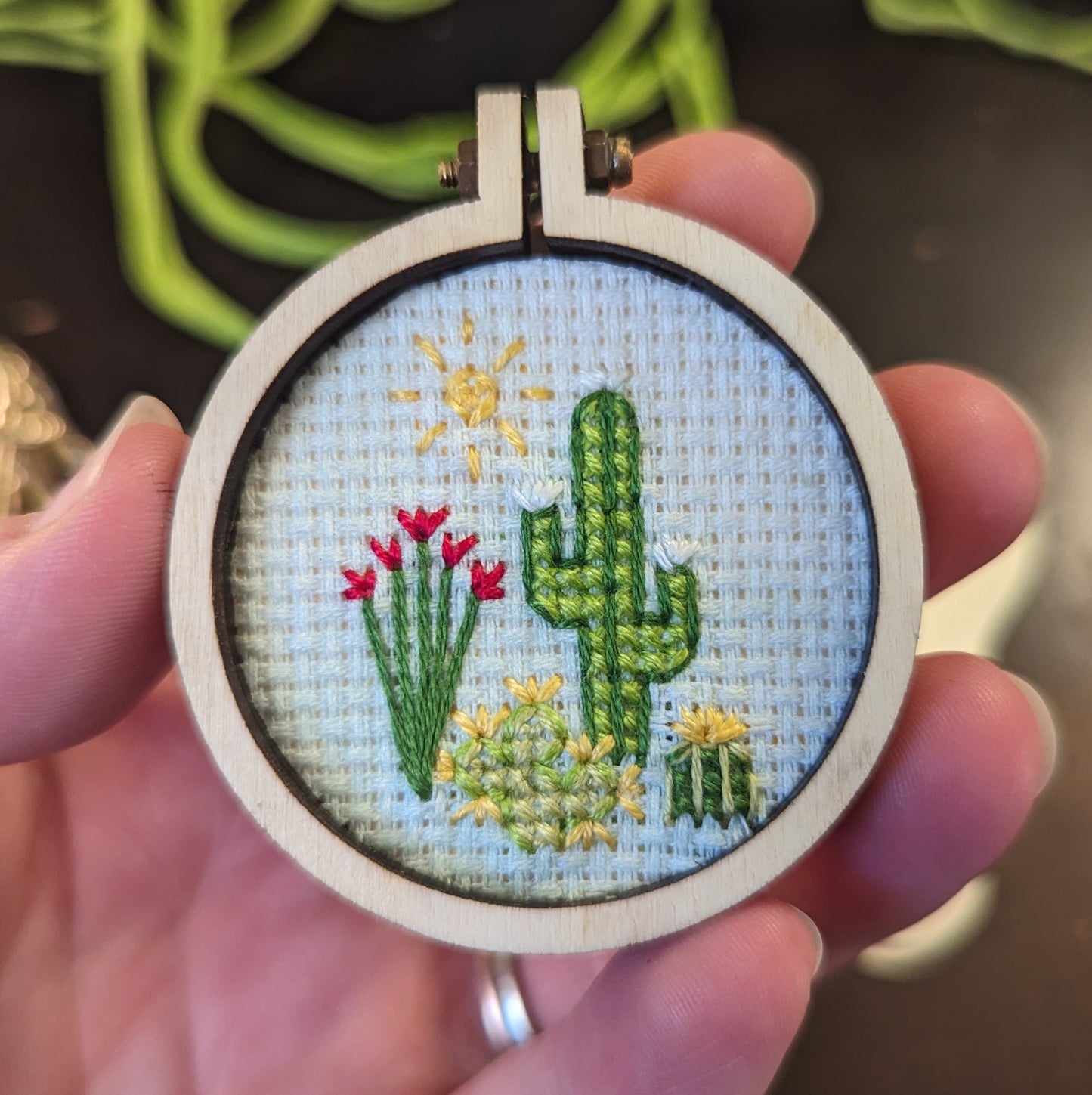 Cactus Garden Mini Cross-Stitch Kit