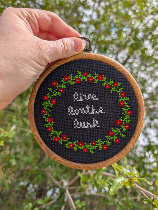 Live Loathe Lurk Wall Art (Vines and Flowers Edition)