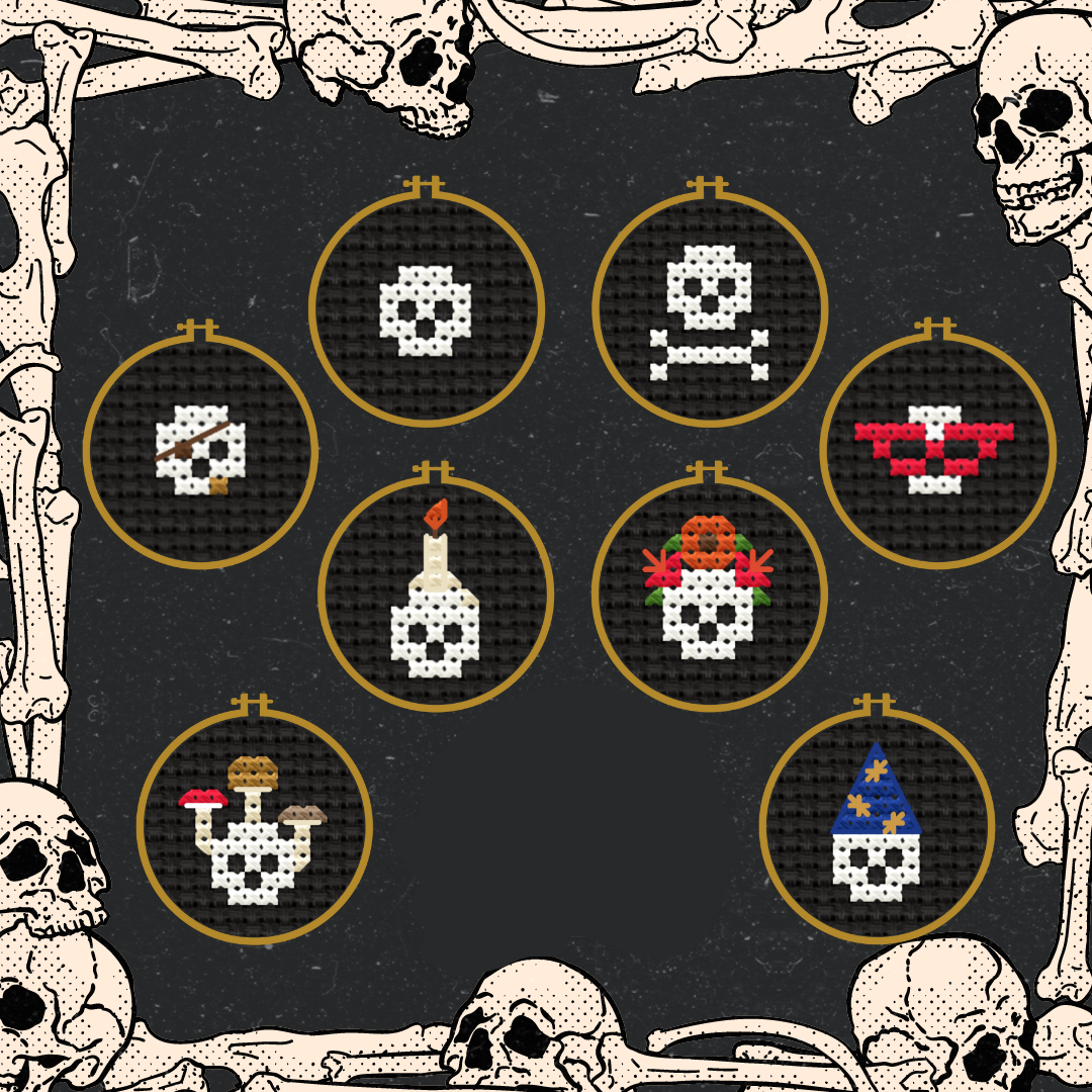 Skull Mini Cross-Stitch Kit
