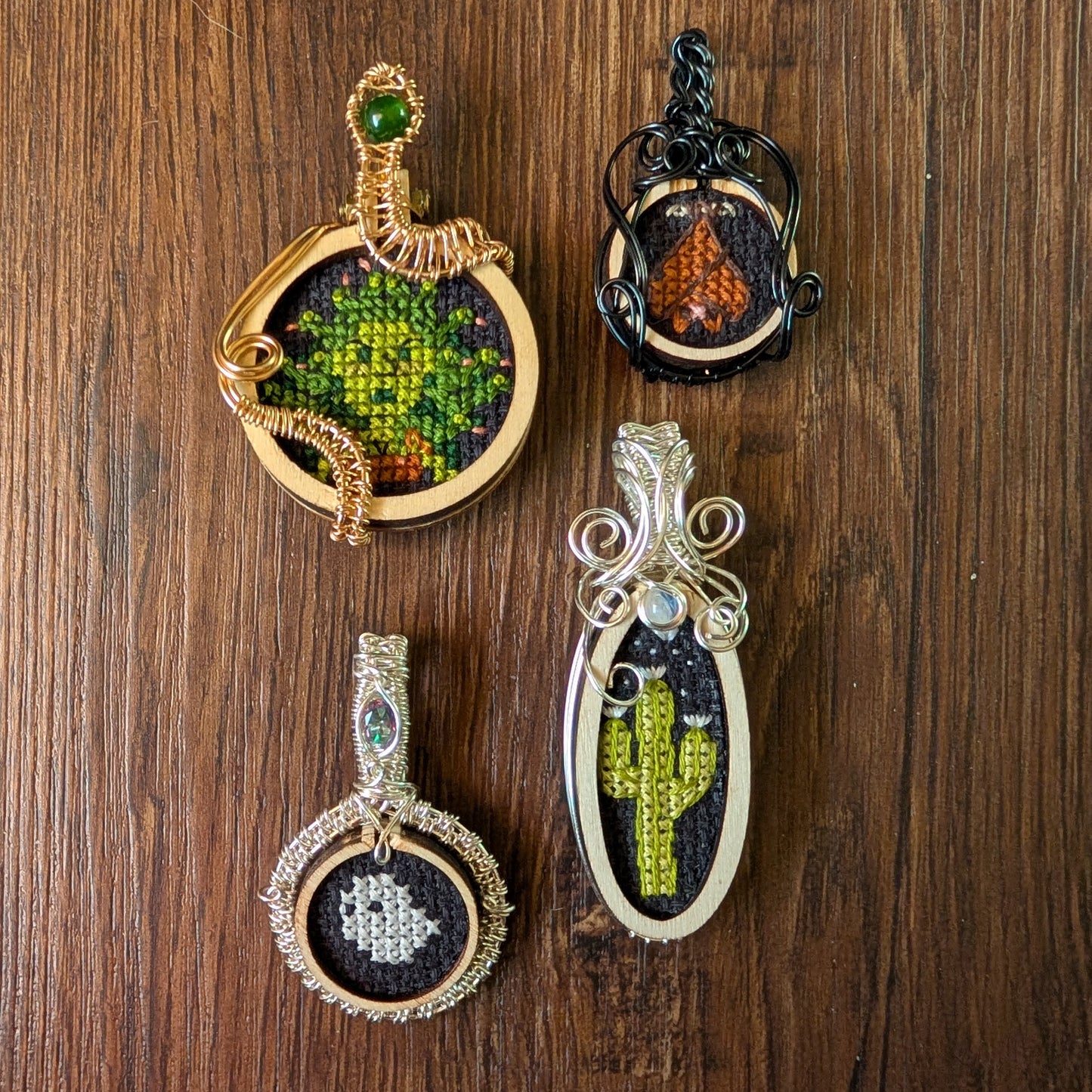 Snake Wire Wrapped Medusa Necklace