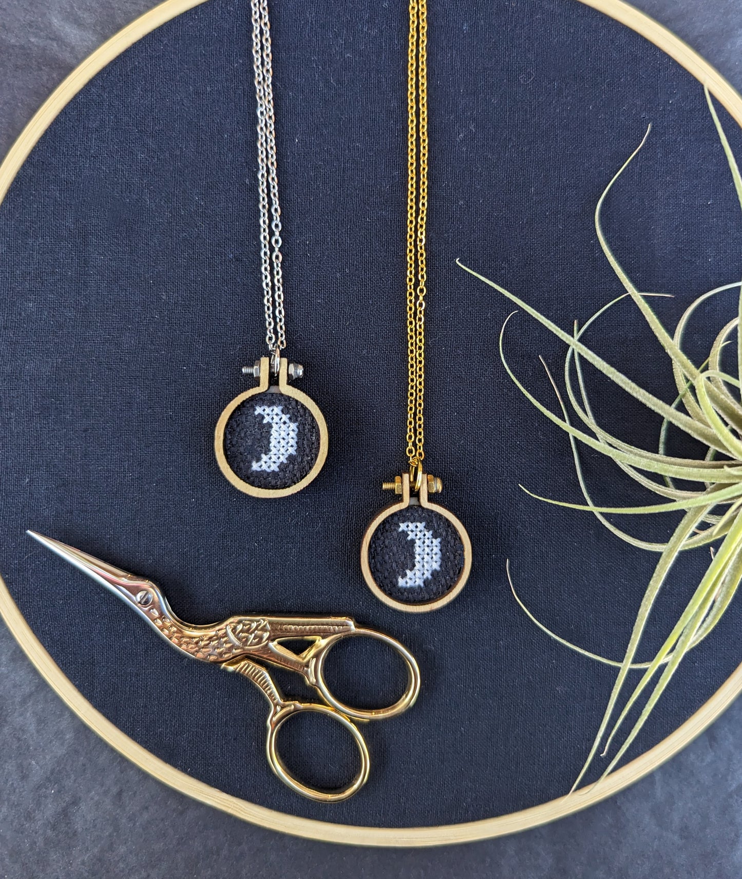 Glow-in-the-Dark Crescent Moon Necklace