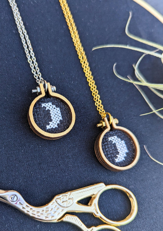 Glow-in-the-Dark Crescent Moon Necklace