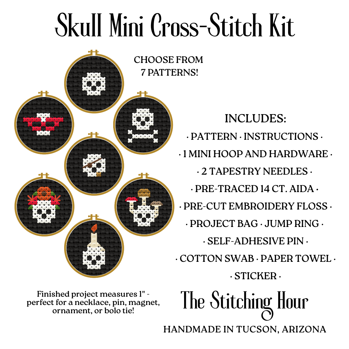 Skull Mini Cross-Stitch Kit