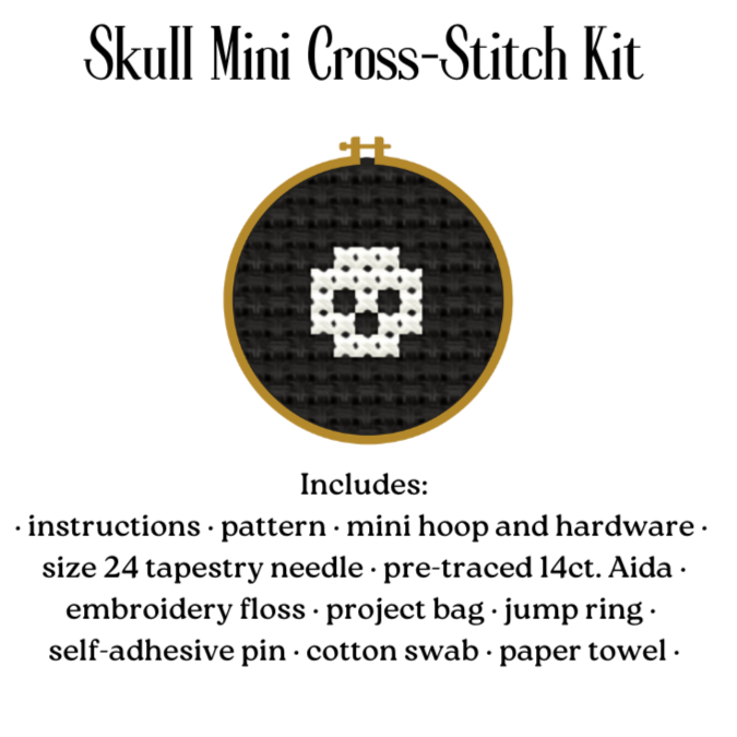 Skull Mini Cross-Stitch Kit