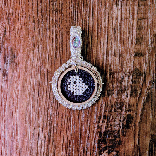 Wire Wrapped Glow in the Dark Ghostie Necklace